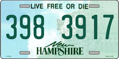NH license plate 3983917