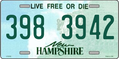 NH license plate 3983942