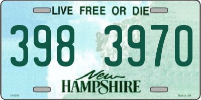 NH license plate 3983970