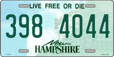 NH license plate 3984044