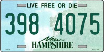 NH license plate 3984075