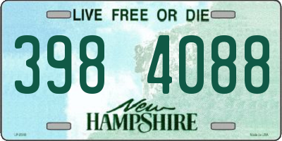 NH license plate 3984088