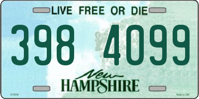 NH license plate 3984099