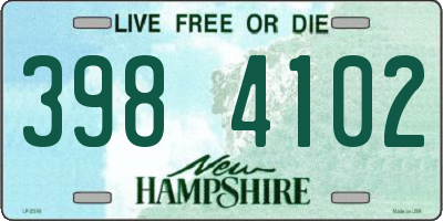 NH license plate 3984102