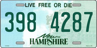 NH license plate 3984287