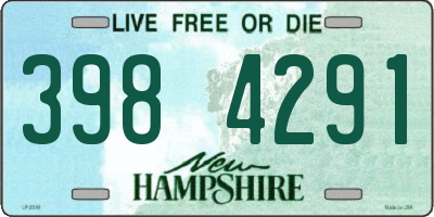 NH license plate 3984291