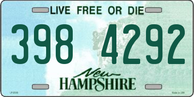 NH license plate 3984292