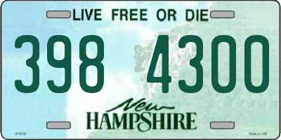 NH license plate 3984300