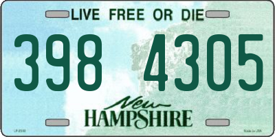 NH license plate 3984305