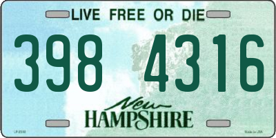 NH license plate 3984316