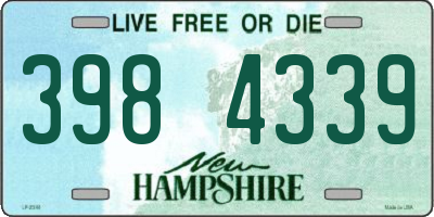 NH license plate 3984339