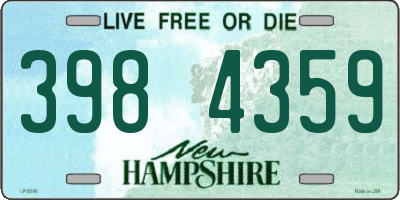 NH license plate 3984359