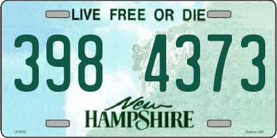 NH license plate 3984373