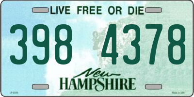 NH license plate 3984378