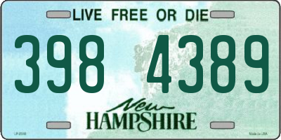 NH license plate 3984389