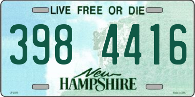 NH license plate 3984416