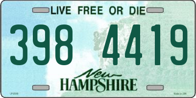 NH license plate 3984419
