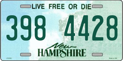 NH license plate 3984428