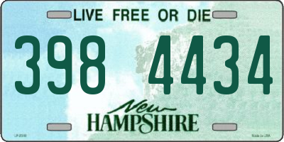 NH license plate 3984434