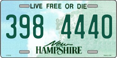 NH license plate 3984440