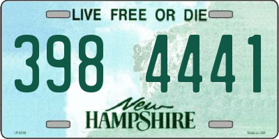 NH license plate 3984441