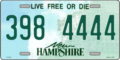 NH license plate 3984444
