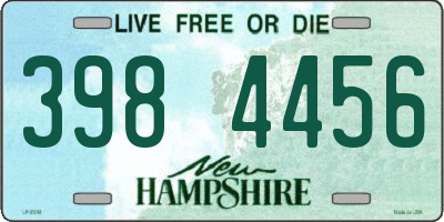 NH license plate 3984456