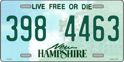 NH license plate 3984463