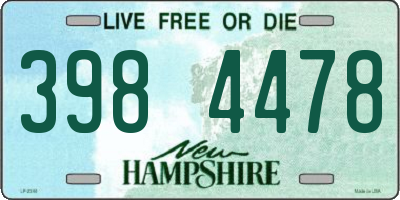 NH license plate 3984478