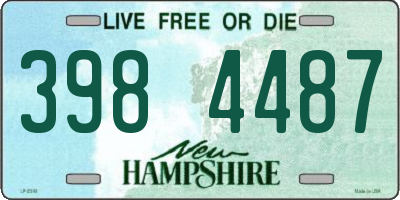 NH license plate 3984487