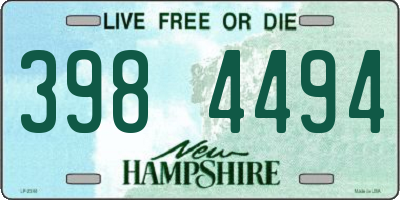 NH license plate 3984494