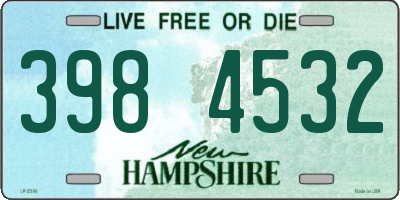NH license plate 3984532