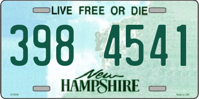 NH license plate 3984541