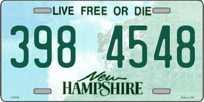 NH license plate 3984548