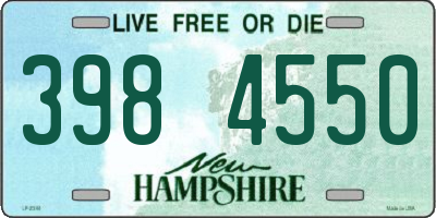 NH license plate 3984550
