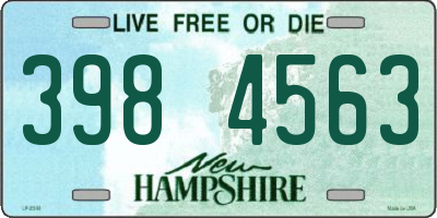NH license plate 3984563