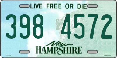 NH license plate 3984572