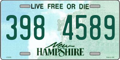 NH license plate 3984589