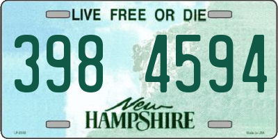 NH license plate 3984594