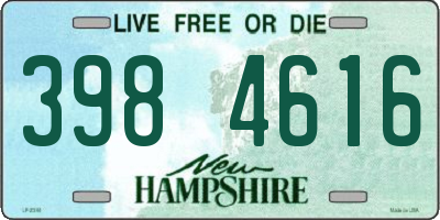 NH license plate 3984616
