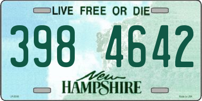 NH license plate 3984642