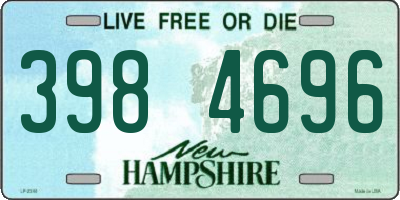 NH license plate 3984696