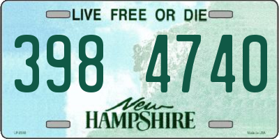 NH license plate 3984740