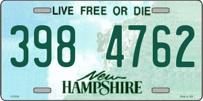 NH license plate 3984762