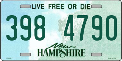 NH license plate 3984790