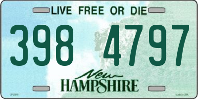 NH license plate 3984797