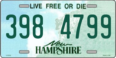NH license plate 3984799