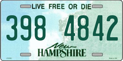 NH license plate 3984842
