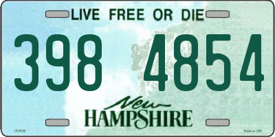 NH license plate 3984854