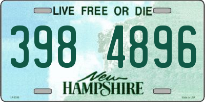 NH license plate 3984896